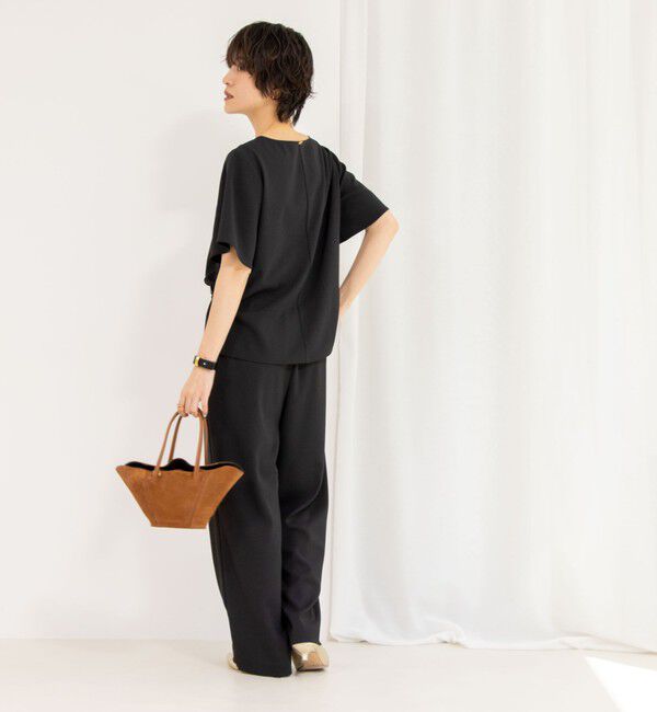 NOLLEY'S sophi「《セットアップ対応》ウォッシャブルツイルイージータックワイドパンツ」|その他|