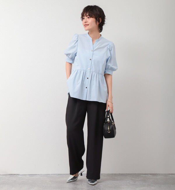 NOLLEY'S sophi「《セットアップ対応》ウォッシャブルツイルイージータックワイドパンツ」|その他|