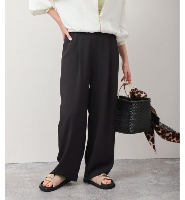 NOLLEY'S sophi「《セットアップ対応》ウォッシャブルツイルイージータックワイドパンツ」|その他|