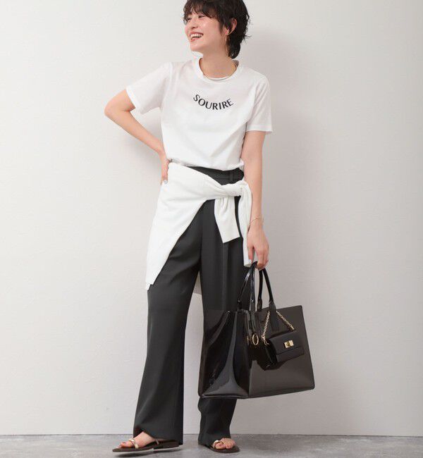 NOLLEY'S sophi「《セットアップ対応》ウォッシャブルツイルイージータックワイドパンツ」|その他|