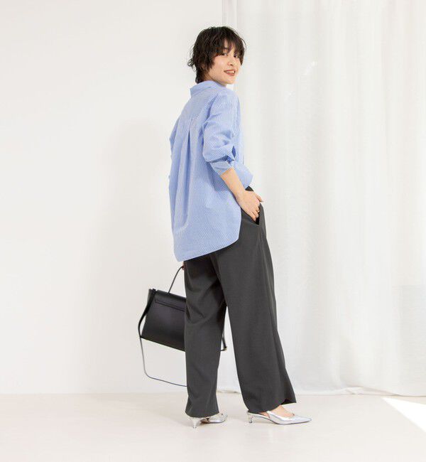 NOLLEY'S sophi「《セットアップ対応》ウォッシャブルツイルイージータックワイドパンツ」|その他|