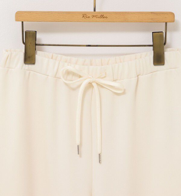 Rie Miller「《セットアップ対応》《手洗い可能》ダンボールジョーゼット裾リブジョガーパンツ」|チノ|