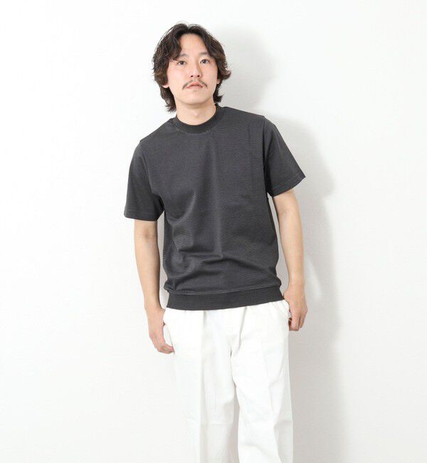 NOLLEY'S goodman「《ビジカジ対応》セミシルケットスムース ボーダードレスTシャツ 25SS」|Tシャツ・カットソー|
