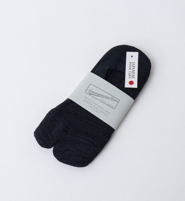 NOLLEY'S goodman「【ANONYMOUSISM/アノニマスイズム】WASHI セパレートパイルシューズイン」|ソックス|ネイビー