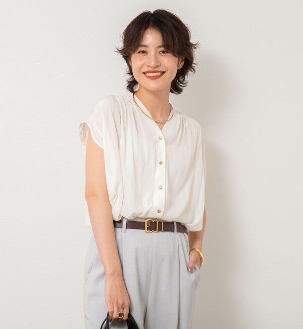 NOLLEY'S「割繊Vネックブラウス」|シャツ・ブラウス|