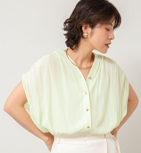 NOLLEY'S「割繊Vネックブラウス」|シャツ・ブラウス|