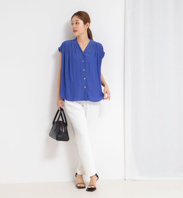 NOLLEY'S「割繊Vネックブラウス」|シャツ・ブラウス|