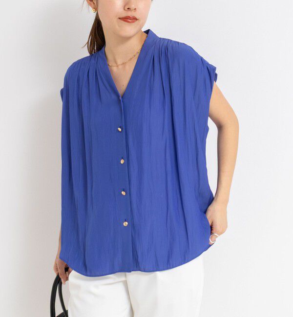 NOLLEY'S「割繊Vネックブラウス」|シャツ・ブラウス|