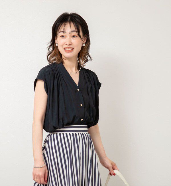 NOLLEY'S「割繊Vネックブラウス」|シャツ・ブラウス|