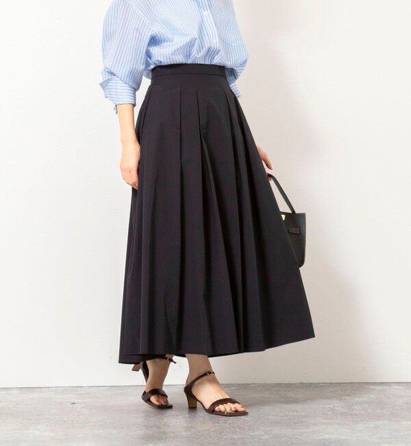 NOLLEY'S sophi「ウォッシャブルタフタタックフレアロングスカート」|スカート|