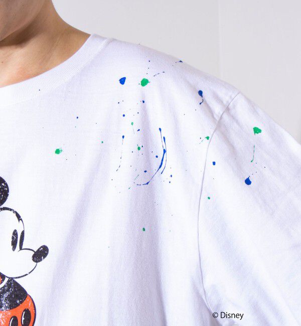 GLOSTER「【GOOD ROCK SPEED】別注ペンキ/ダメージ加工/ミッキー/MICKEY/ Tシャツ」|Tシャツ・カットソー|