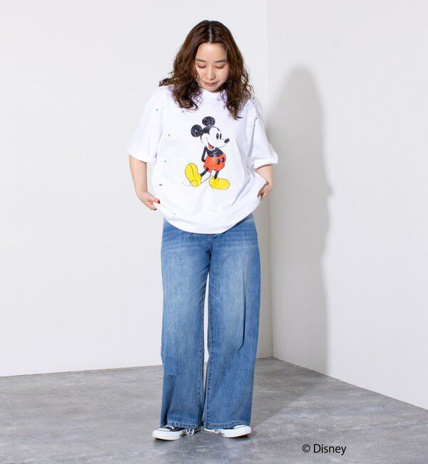 GLOSTER「【GOOD ROCK SPEED】別注ペンキ/ダメージ加工/ミッキー/MICKEY/ Tシャツ」|Tシャツ・カットソー|