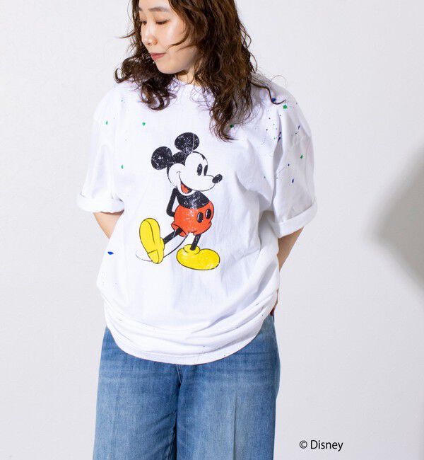 GLOSTER「【GOOD ROCK SPEED】別注ペンキ/ダメージ加工/ミッキー/MICKEY/ Tシャツ」|Tシャツ・カットソー|