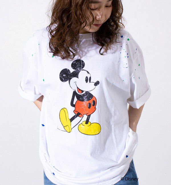 GLOSTER「【GOOD ROCK SPEED】別注ペンキ/ダメージ加工/ミッキー/MICKEY/ Tシャツ」|Tシャツ・カットソー|