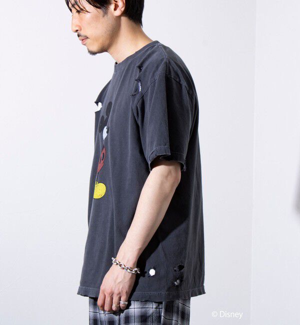 GLOSTER「【GOOD ROCK SPEED】別注ペンキ/ダメージ加工/ミッキー/MICKEY/ Tシャツ」|Tシャツ・カットソー|
