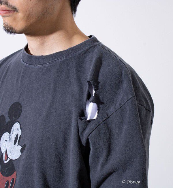 GLOSTER「【GOOD ROCK SPEED】別注ペンキ/ダメージ加工/ミッキー/MICKEY/ Tシャツ」|Tシャツ・カットソー|