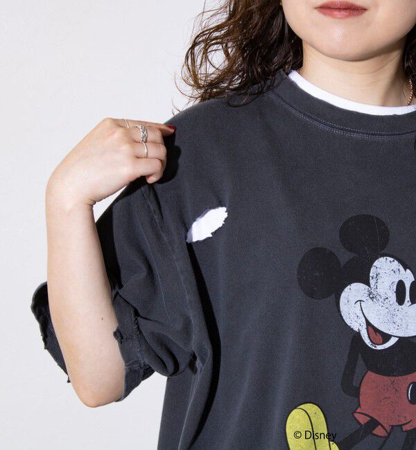 GLOSTER「【GOOD ROCK SPEED】別注ペンキ/ダメージ加工/ミッキー/MICKEY/ Tシャツ」|Tシャツ・カットソー|