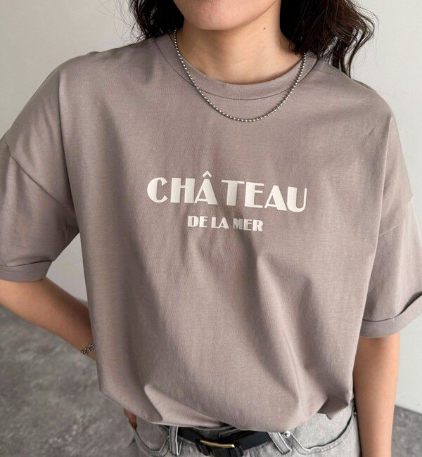 fredy emue「シルケット袖口 ロール5分袖ロゴTシャツ」|Tシャツ・カットソー|