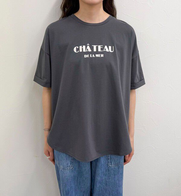 fredy emue「シルケット袖口 ロール5分袖ロゴTシャツ」|Tシャツ・カットソー|