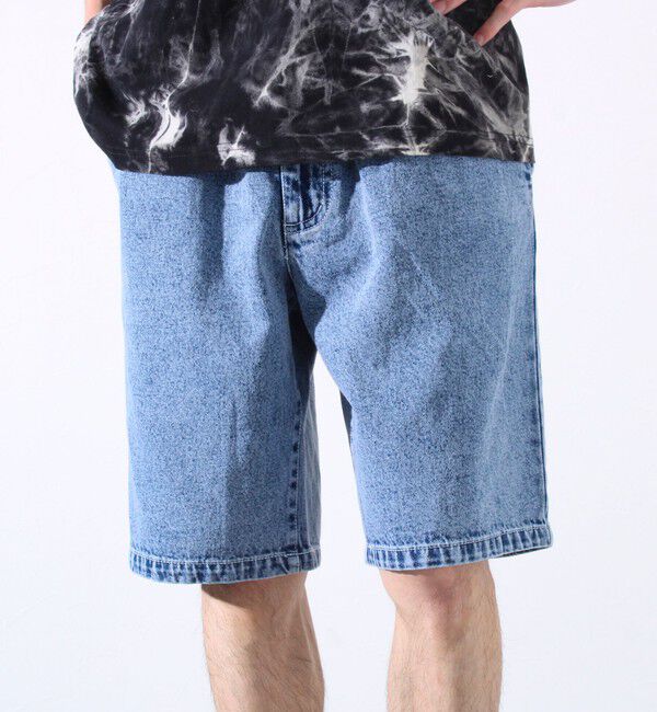 GLOSTER「【GLOSTER/グロスター】イージーデニムショーツ／USEDライク ハーフパンツ」|その他|インディゴブルー