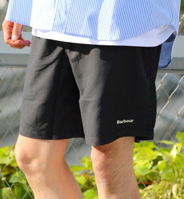 GLOSTER「【BARBOUR/バブアー】staple logo 7 swim short ロゴ スイムショーツ」|その他|ブラック