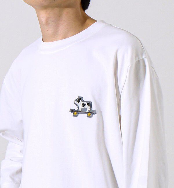 GLOSTER「【GLOSTER/グロスター】デジブル 七分袖Tシャツ ドット刺繍」|Tシャツ・カットソー|