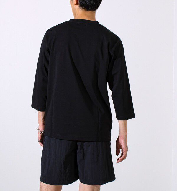 GLOSTER「【GLOSTER/グロスター】デジブル 七分袖Tシャツ ドット刺繍」|Tシャツ・カットソー|