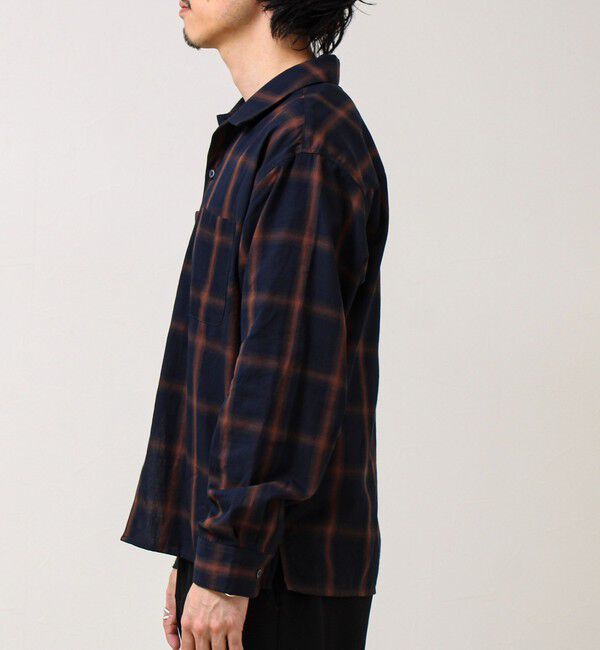 GLOSTER「【奥行きのある色合い】オンブレチェック ロングスリーブシャツ」|シャツ・ブラウス|