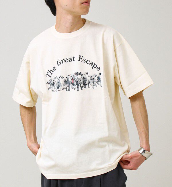 GLOSTER「【あの名作をオマージュ】犬猫実写風プリントTシャツ」|Tシャツ・カットソー|ホワイト系その他2