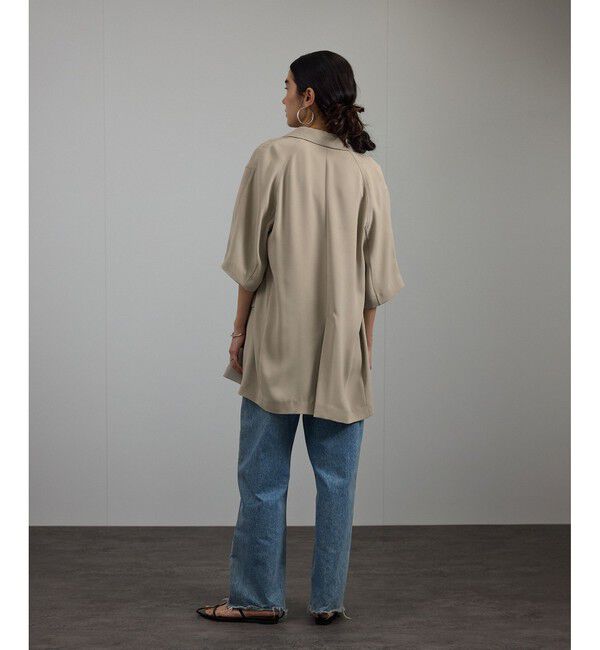 SALON adam et rope'「バックサテンハーフスリーブジャケット［セットアップ対応・今から秋まで］」|テーラードジャケット|