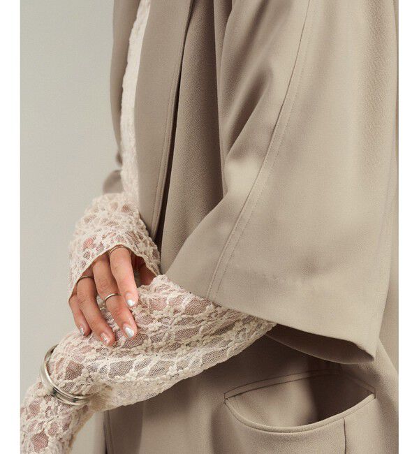 SALON adam et rope'「バックサテンハーフスリーブジャケット［セットアップ対応・今から秋まで］」|テーラードジャケット|