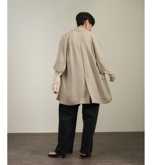 SALON adam et rope'「バックサテンハーフスリーブジャケット［セットアップ対応・今から秋まで］」|テーラードジャケット|