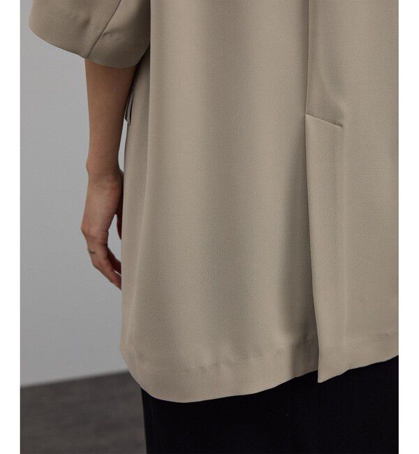 SALON adam et rope'「バックサテンハーフスリーブジャケット［セットアップ対応・今から秋まで］」|テーラードジャケット|