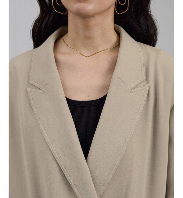 SALON adam et rope'「バックサテンハーフスリーブジャケット［セットアップ対応・今から秋まで］」|テーラードジャケット|