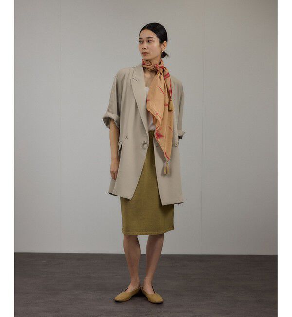 SALON adam et rope'「バックサテンハーフスリーブジャケット［セットアップ対応・今から秋まで］」|テーラードジャケット|