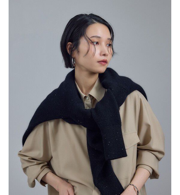 SALON adam et rope'「Starry sky Knit スパンコールVネックカーディガン」|カーディガン|