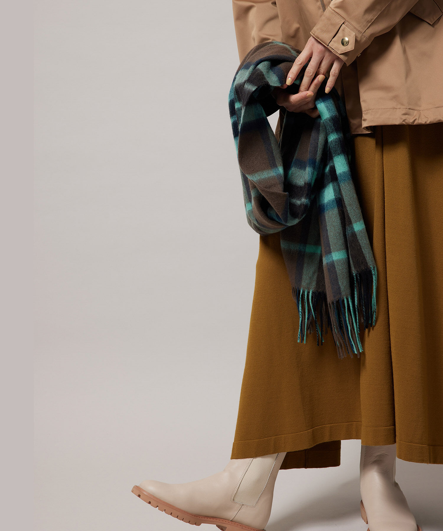 ROPE「ウールチェックストール」|ストール|