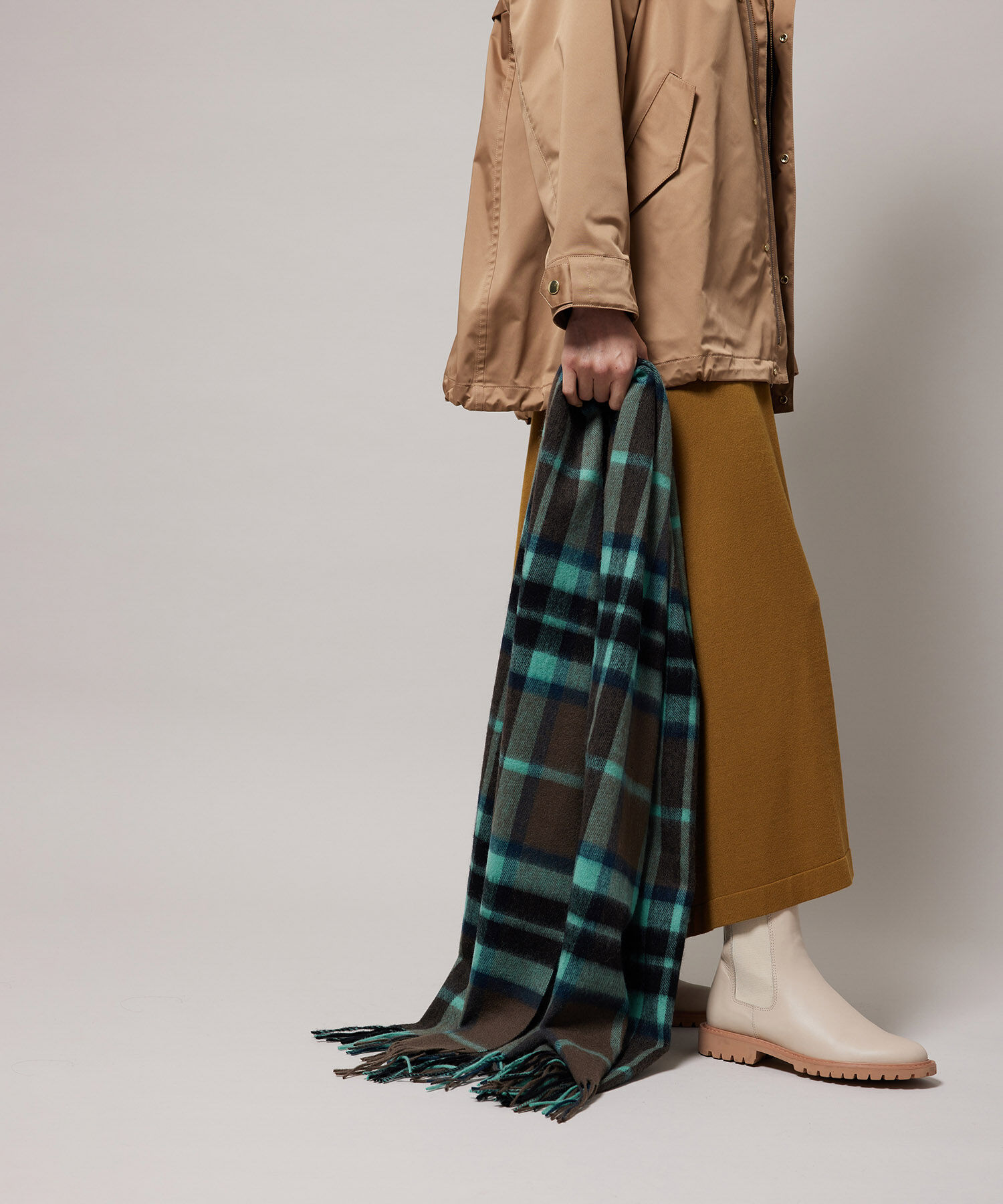 ROPE「ウールチェックストール」|ストール|