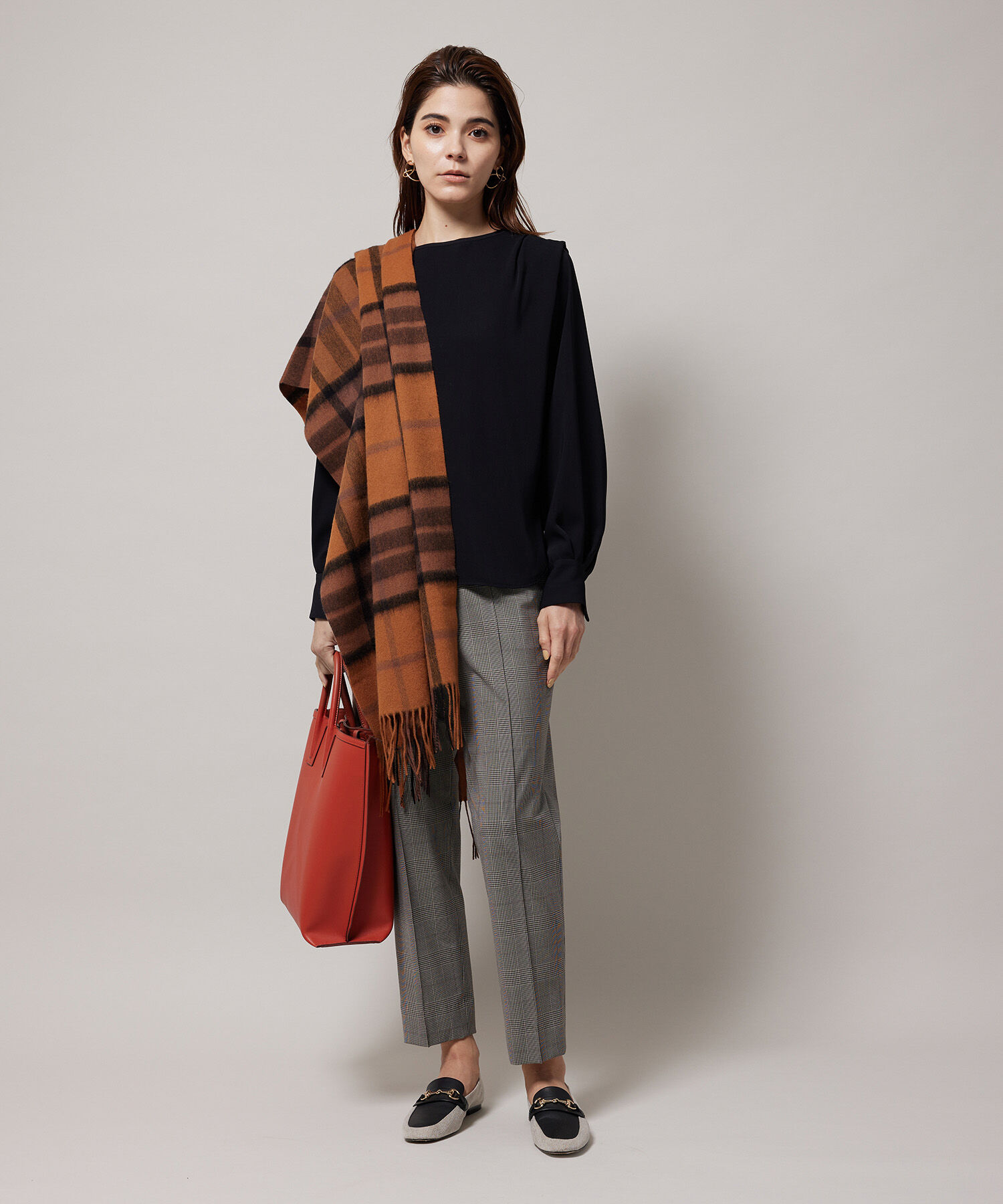 ROPE「ウールチェックストール」|ストール|