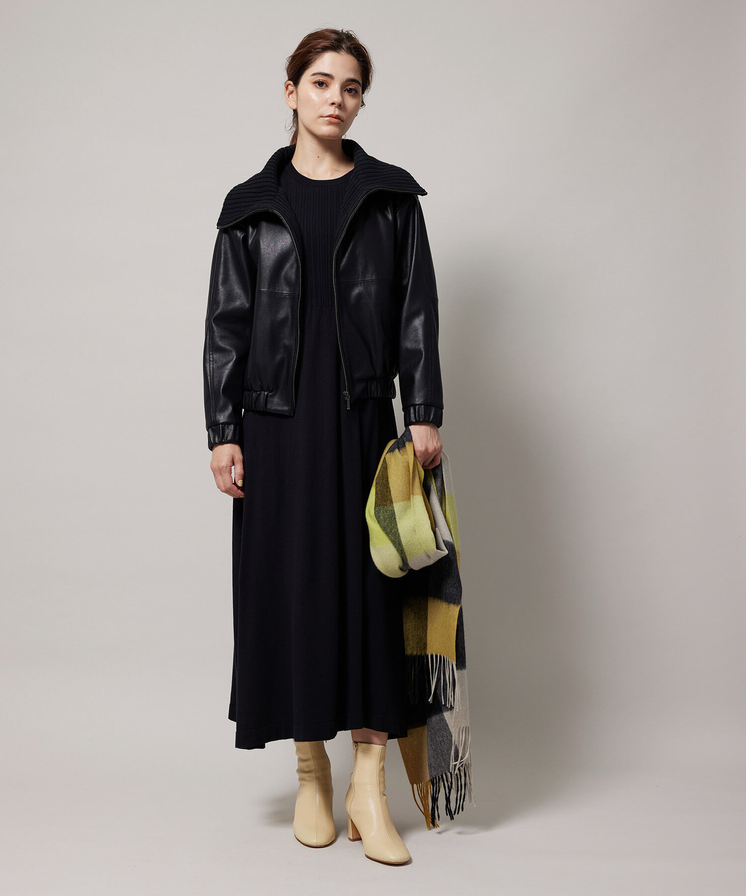 ROPE「ウールチェックストール」|ストール|