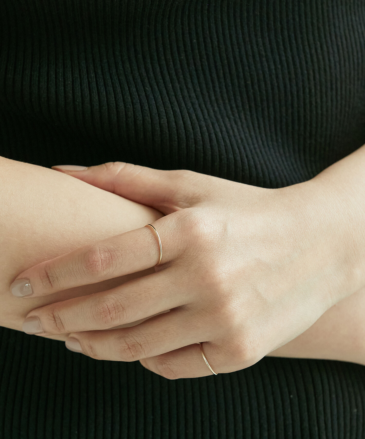 ROPE「【R（ロペ アール）】 K10 プレーンピンキーリング」|リング|