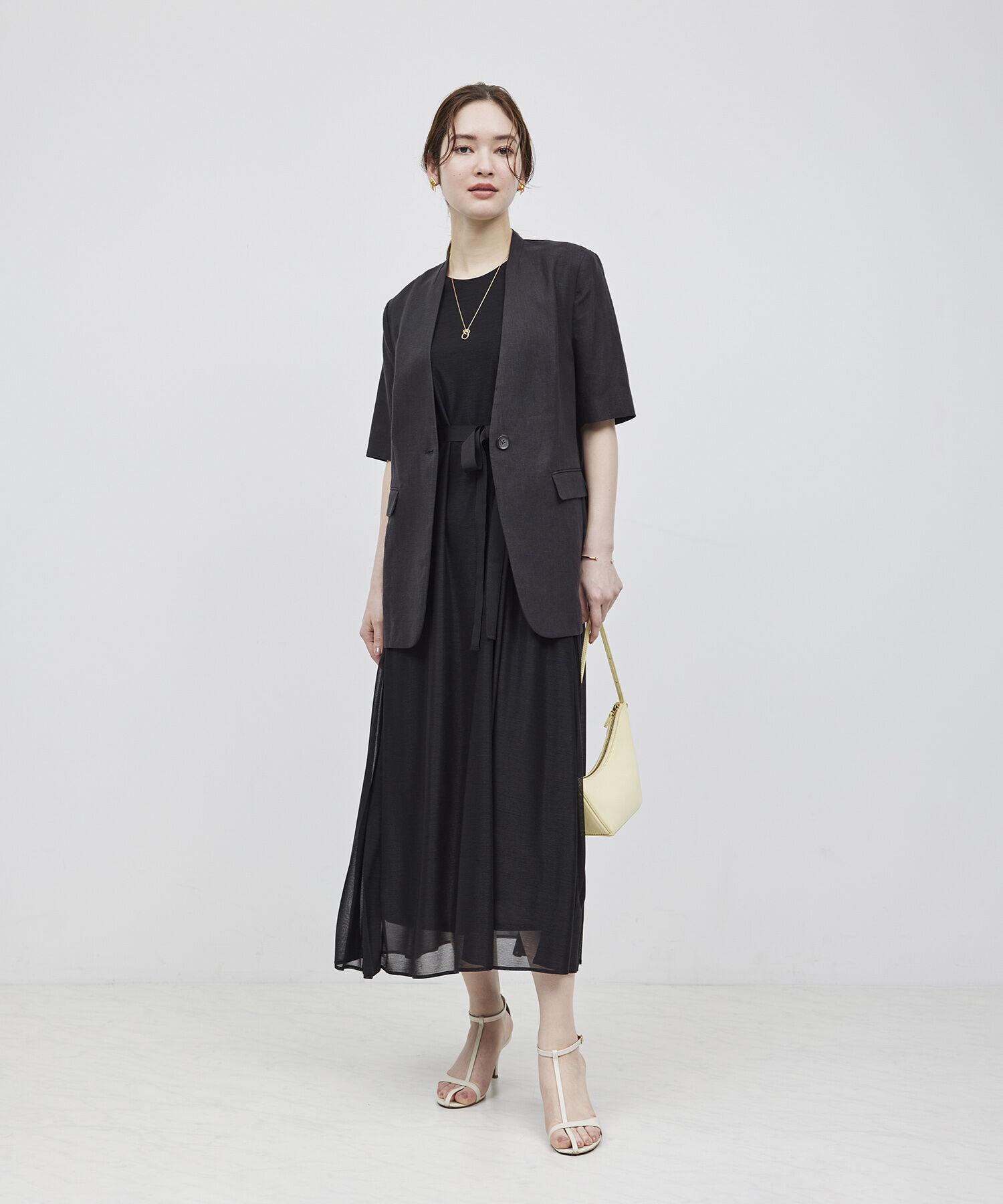 ROPE「【新色追加】エスパンディサイドプリーツワンピース【WEB限定/一部店舗限定】【メディア掲載】」|ワンピース|