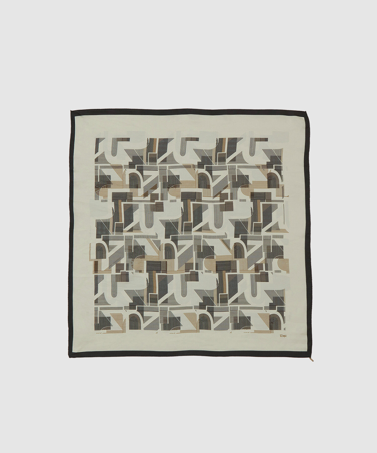 ROP&Eacute;「RモノグラムシルクスカーフS」|バンダナ・スカーフ|ベージュ(27)