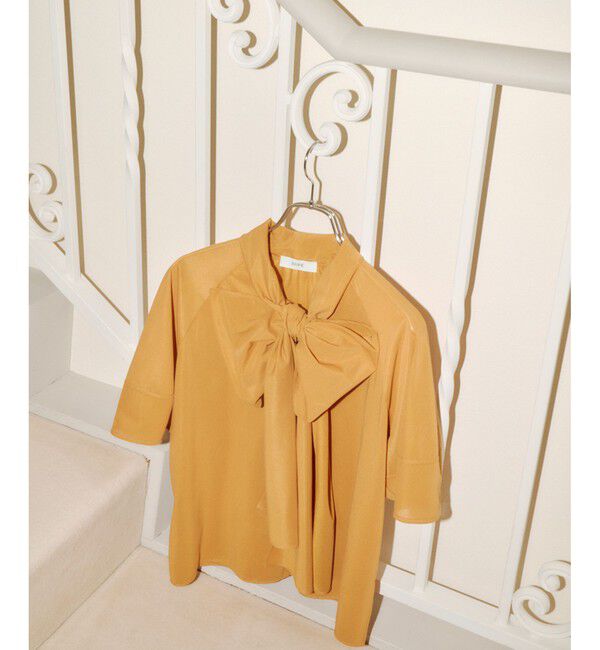 ROPE「【洗える】シアートリコットボウタイブラウス」|Tシャツ・カットソー|