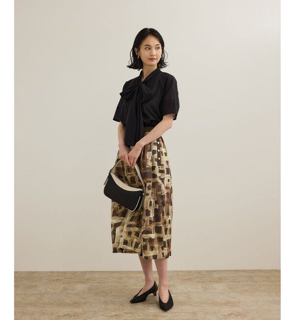 ROPE「【洗える】シアートリコットボウタイブラウス」|Tシャツ・カットソー|