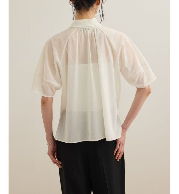 ROPE「【洗える】シアートリコットボウタイブラウス」|Tシャツ・カットソー|