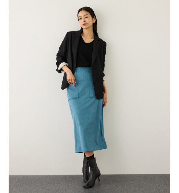 ROPE「トリアセツイル シングルテーラードジャケット(デニムライク)/セットアップ対応」|テーラードジャケット|