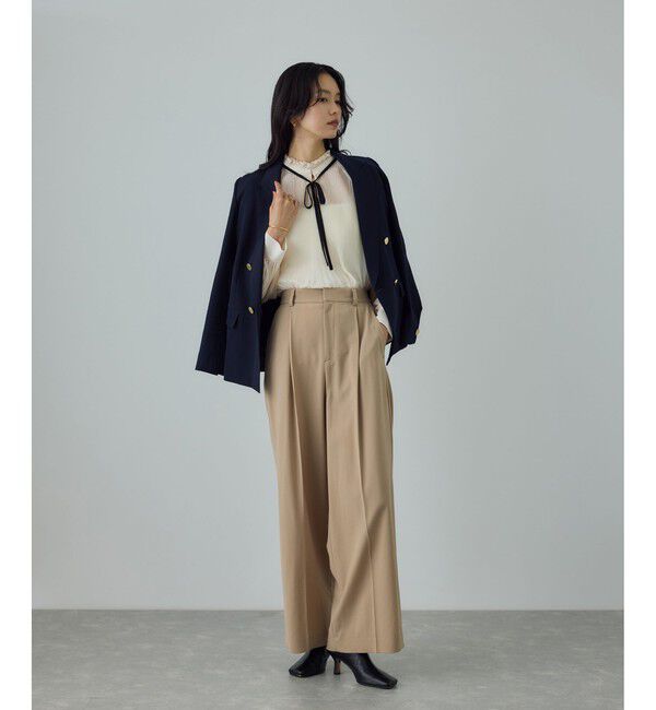 ROPE「プリーツデザインブラウス/イージーケア」|シャツ・ブラウス|