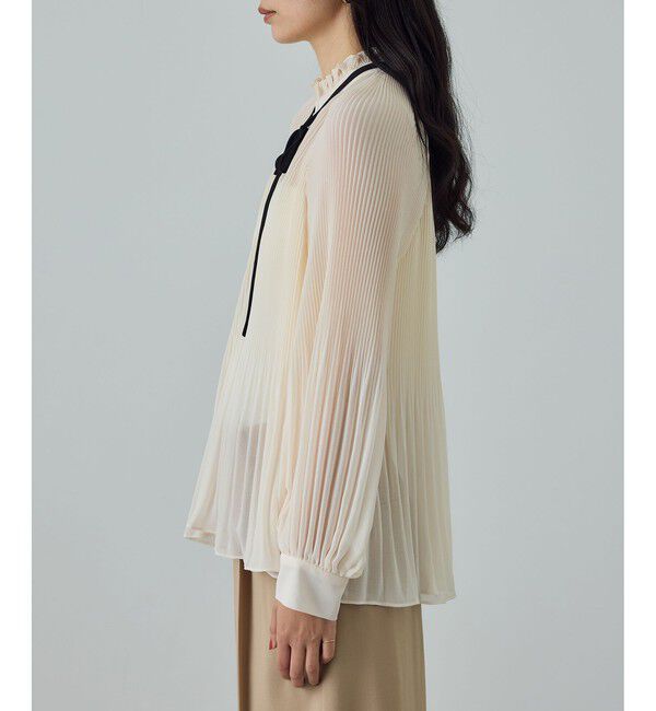 ROPE「プリーツデザインブラウス/イージーケア」|シャツ・ブラウス|