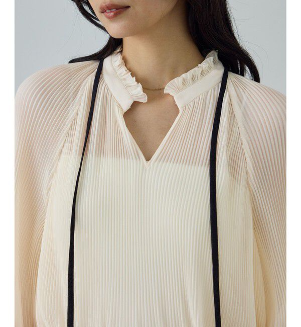 ROPE「プリーツデザインブラウス/イージーケア」|シャツ・ブラウス|